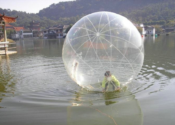 Bola inflable clara de la burbuja de TPU diámetro del 1.8m - de los 3.0.M para caminar del agua