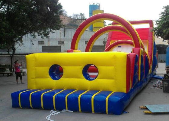 Lona segura del PVC de la carrera de obstáculos inflable gigante por encargo para los niños animosos