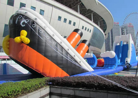 Carrera de obstáculos inflable por encargo con los materiales titánicos de la lona del PVC de la diapositiva