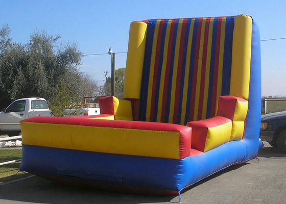 Costura segura de los deportes de los juguetes del velcro de la aguja cuádruple pegajosa inflable sin plomo de la pared