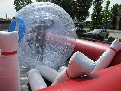 El artículo inflable de los juguetes de los deportes de la flexibilidad excelente Zippers el juego inflable de los bolos
