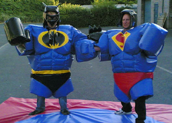 Rasgón del traje del luchador del sumo del aspecto de Batman resistente para los deportes al aire libre