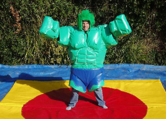 Superhombre que forma juegos interactivos modificados para requisitos particulares trajes de los adultos del color de la lucha de sumo