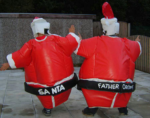 Los trajes del sumo de Papá Noel de la Navidad, explotan el traje del sumo para el juego de Navidad de los niños/de los adultos