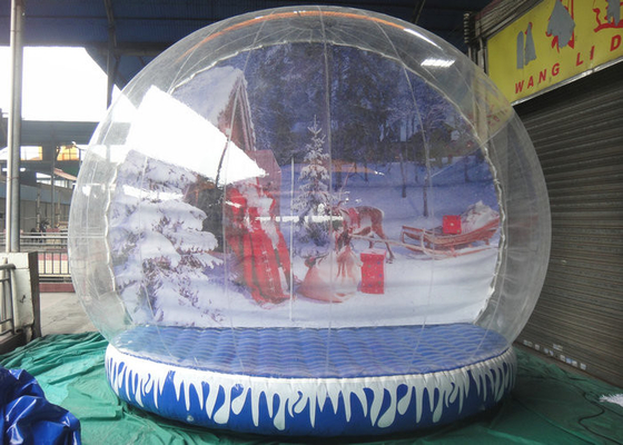 Base inflable formada redonda de la lona de Platón del globo de la nieve para la decoración constante