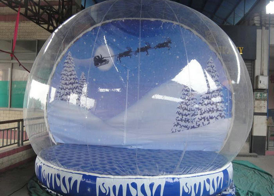 La Navidad impermeable explota el globo de la nieve, alta seguridad del césped del globo inflable de la nieve