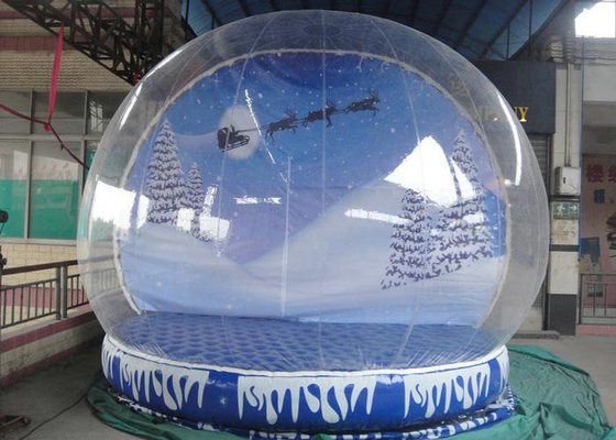 La Navidad impermeable explota el globo de la nieve, alta seguridad del césped del globo inflable de la nieve