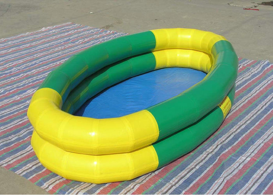 Materiales impresos azul inflable doble de la lona de Platón de la piscina del tubo