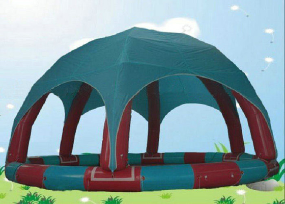 Diámetro grande de la piscina inflable grande redonda del tejado con los accesorios eléctricos de la bomba de aire