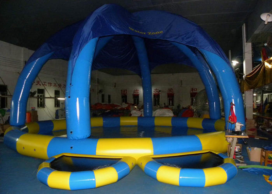 Diámetro grande de la piscina inflable grande redonda del tejado con los accesorios eléctricos de la bomba de aire