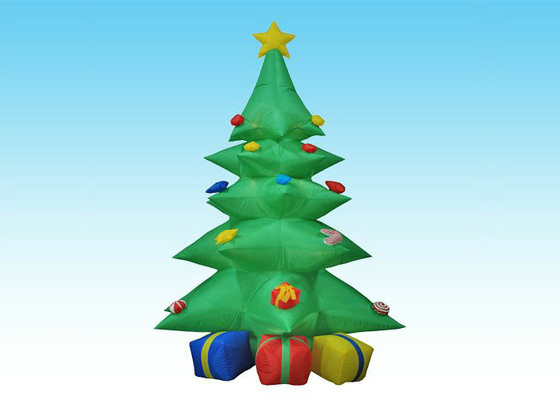 Materiales de nylon revestidos del PVC del árbol de navidad inflable de la promoción de la publicidad