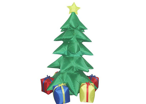Materiales de nylon revestidos del PVC del árbol de navidad inflable de la promoción de la publicidad