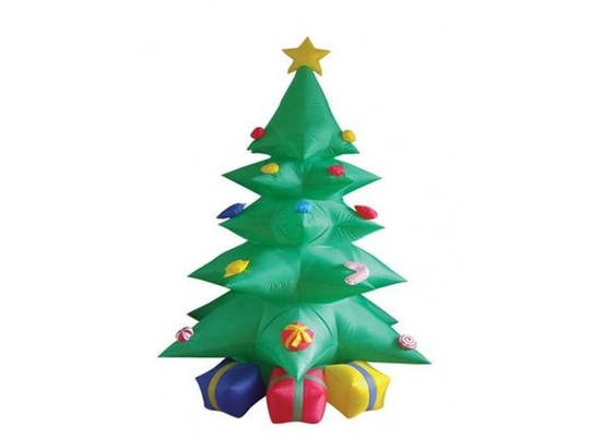 Materiales de nylon revestidos del PVC del árbol de navidad inflable de la promoción de la publicidad