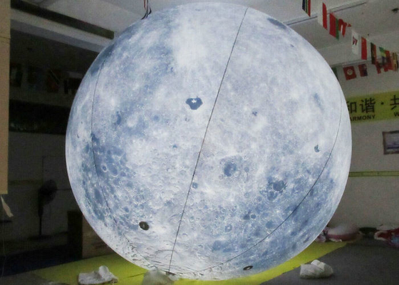 Bolas inflables del modelo LED de la tierra, globos del helio del PVC de 0.2m m con las luces LED