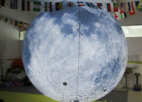 Bolas inflables del modelo LED de la tierra, globos del helio del PVC de 0.2m m con las luces LED