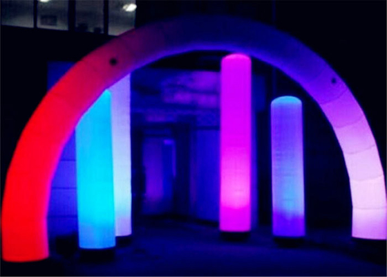 La lámpara inflable de la columna de publicidad de la tarde LED modificó el logotipo para requisitos particulares impreso