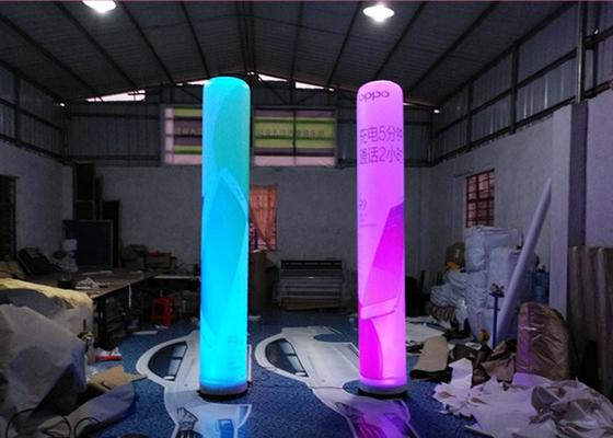 La lámpara inflable de la columna de publicidad de la tarde LED modificó el logotipo para requisitos particulares impreso