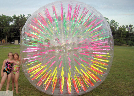 Juego al aire libre encendido LED de los deportes de la diversión del hámster de la prenda impermeable inflable de la bola
