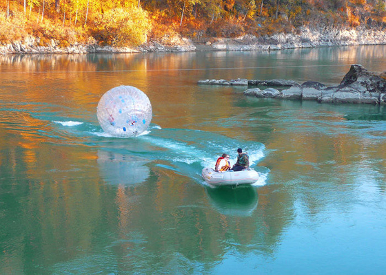 La bola clara del hámster de la piscina del PVC modificó tecnología soldada con autógena impresa color del aire para requisitos particulares caliente