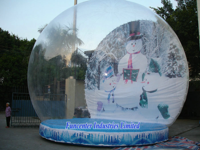 La decoración inflable de la Navidad del globo de la nieve, explota diseño elegante del globo de la nieve