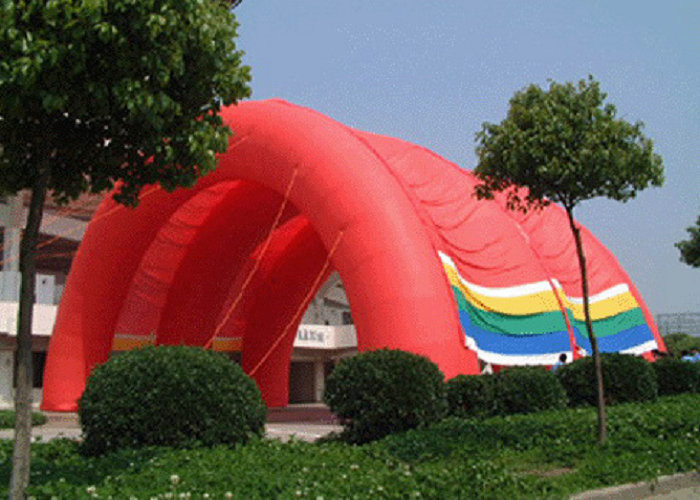 El nilón cubierto PVC inflable al aire libre de la tienda del color rojo para el negocio hace publicidad