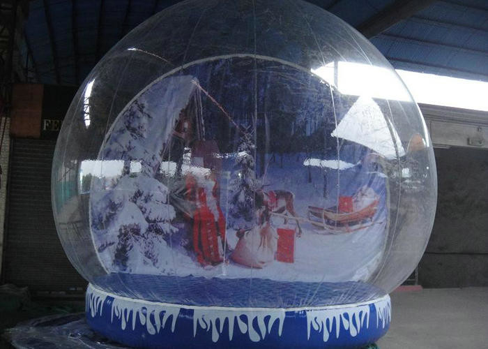 Base inflable formada redonda de la lona de Platón del globo de la nieve para la decoración constante