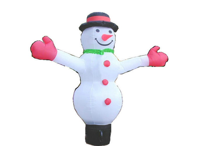 Tamaño modificado para requisitos particulares decoraciones inflables del día de fiesta del aspecto del muñeco de nieve para la promoción