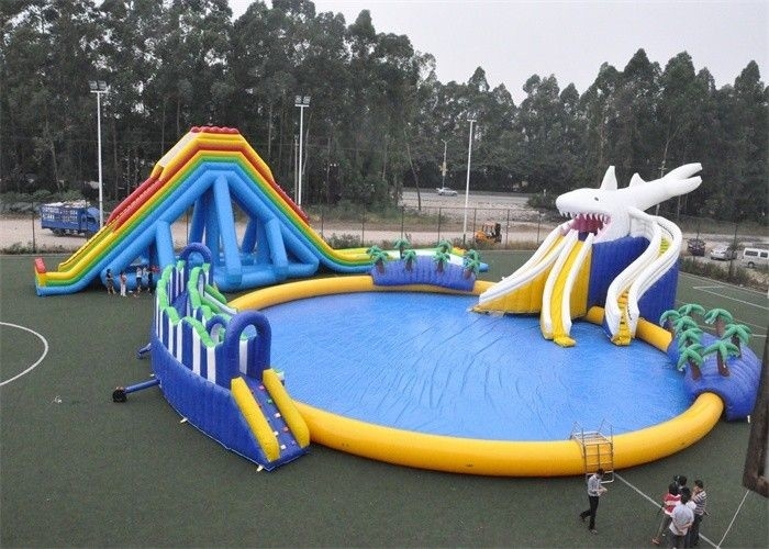 CE grande inflable de la dimensión del parque los 25mx25m del agua del aspecto colorido aprobado